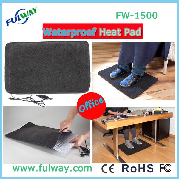 FW-1500 Mini winter waterproof washable foot electric heating pad mat 