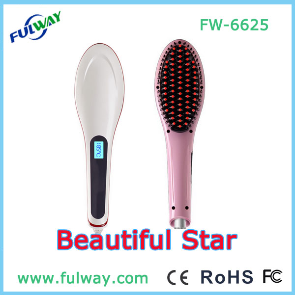 2015 Newest Hot Selling LCD Display Electric Hair Straightening Comb